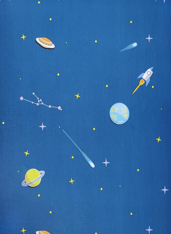 PIXELPACE Self Adhesive Peel & Stick 45 x 304 cm Waterproof Wallpaper for Living Room Hall Bedroom Decoration PVC Vinyl DIY Wall Stickers Multicolor, Count of (1, Space) - Image 2